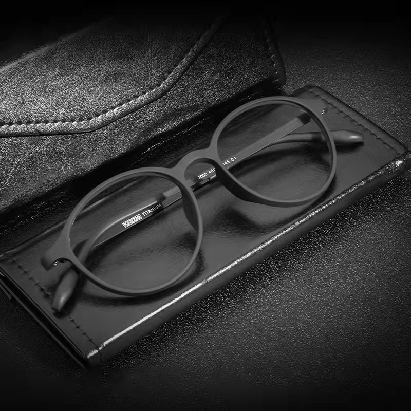 Gold 6138 - Ultralight Rubber Titanium Round Frame Blue