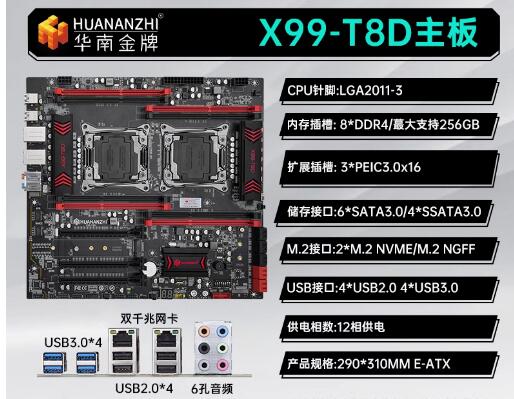 South China Gold Medal X99 Dua - огляд і ціна E5 2696 V3